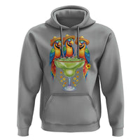 Cinco De Mayo Summer Party Hoodie Funny Parrots Drinking Margaritas