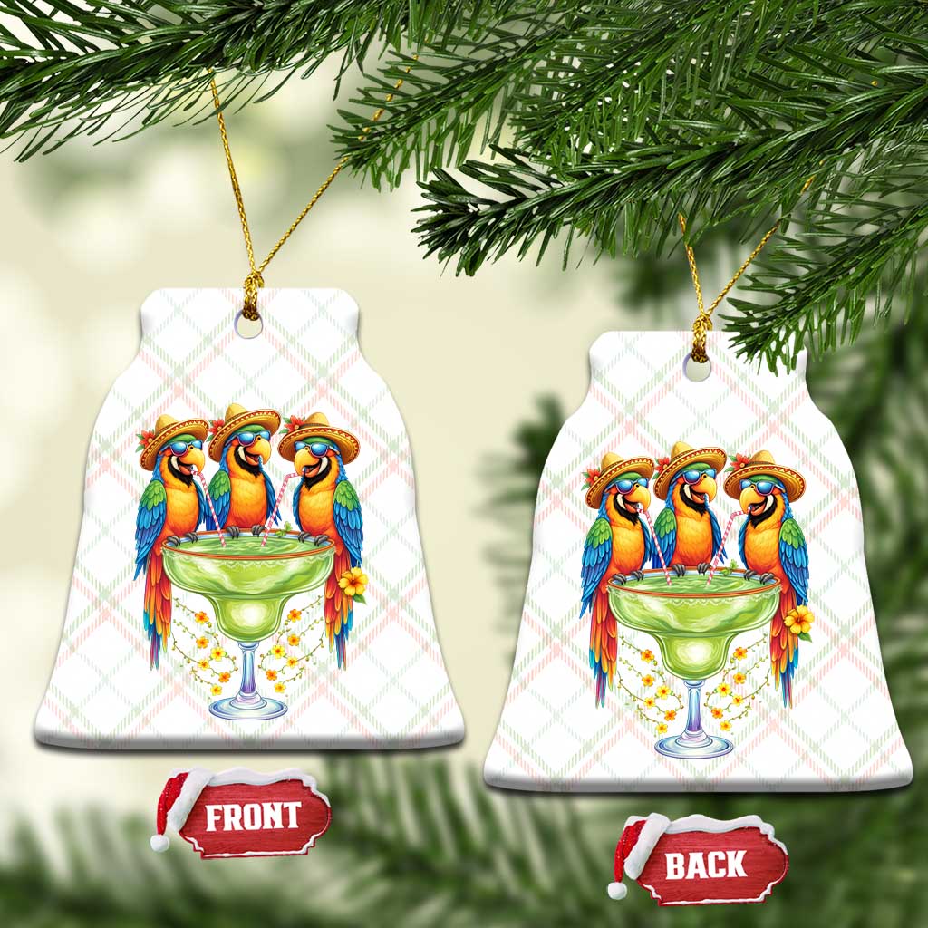 Cinco De Mayo Summer Party Ceramic Ornament Funny Parrots Drinking Margaritas