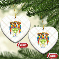 Cinco De Mayo Summer Party Ceramic Ornament Funny Parrots Drinking Margaritas