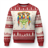 Cinco De Mayo Summer Party Ugly Christmas Sweater Funny Parrots Drinking Margaritas