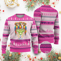Cinco De Mayo Summer Party Ugly Christmas Sweater Funny Parrots Drinking Margaritas