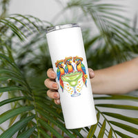 Cinco De Mayo Summer Party Skinny Tumbler Funny Parrots Drinking Margaritas