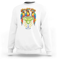 Cinco De Mayo Summer Party Sweatshirt Funny Parrots Drinking Margaritas