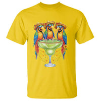 Cinco De Mayo Summer Party T Shirt Funny Parrots Drinking Margaritas