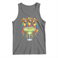 Cinco De Mayo Summer Party Tank Top Funny Parrots Drinking Margaritas