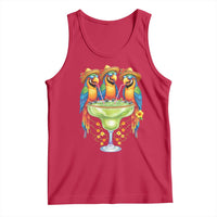 Cinco De Mayo Summer Party Tank Top Funny Parrots Drinking Margaritas