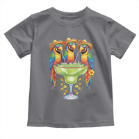 Cinco De Mayo Summer Party Toddler T Shirt Funny Parrots Drinking Margaritas
