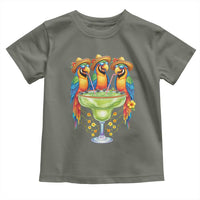 Cinco De Mayo Summer Party Toddler T Shirt Funny Parrots Drinking Margaritas