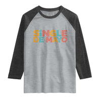 Mexican Fiesta Party Gift Raglan Shirt Single De Mayo