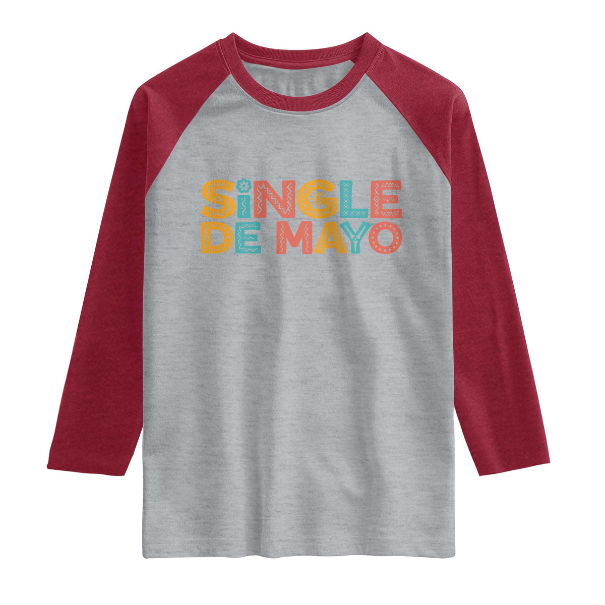 Mexican Fiesta Party Gift Raglan Shirt Single De Mayo