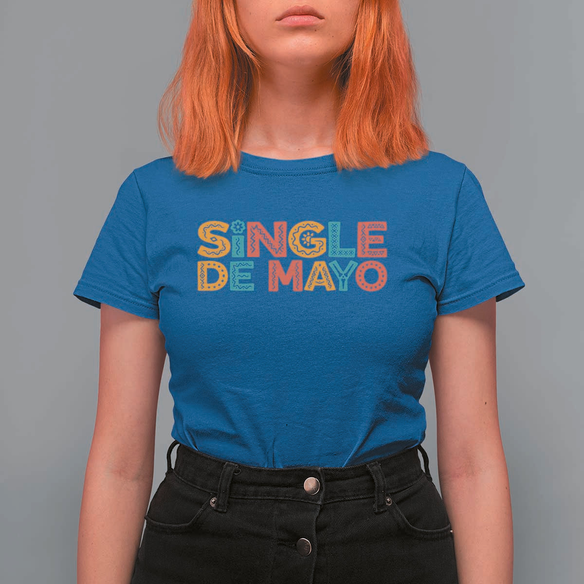 Mexican Fiesta Party Gift T Shirt For Women Single De Mayo