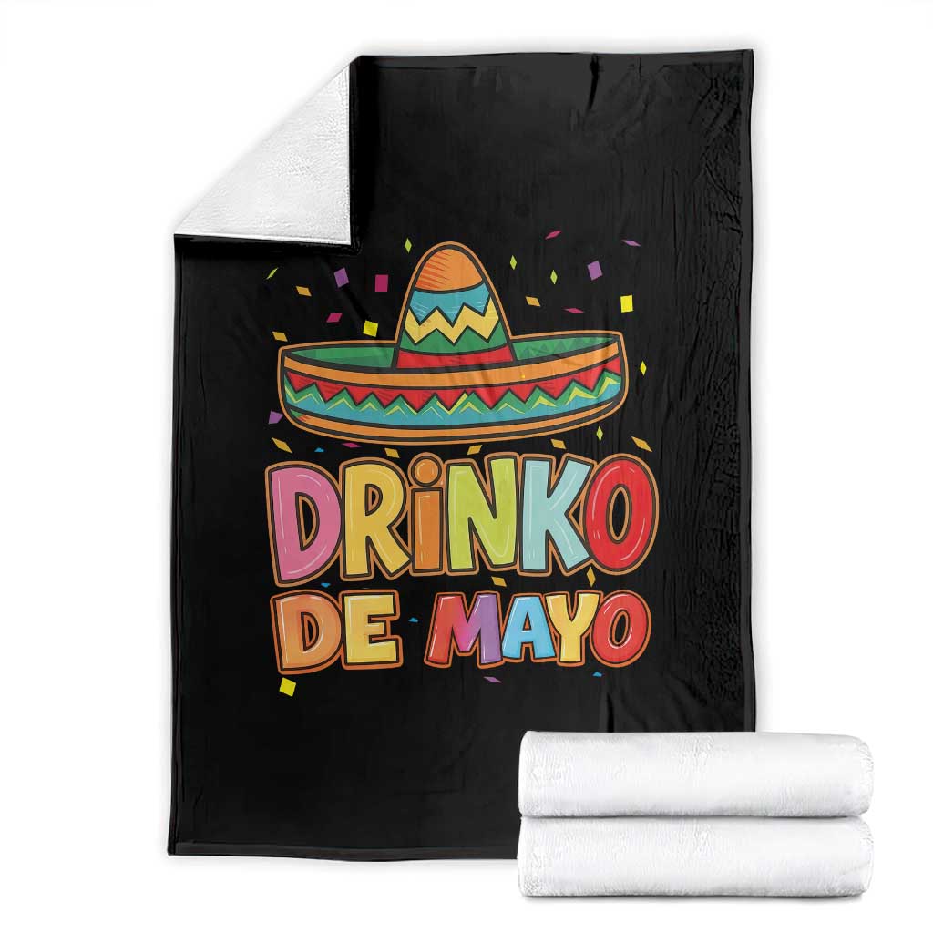 Funny Cinco De Mayo Day Drinking Fiesta Party Throw Blanket Drinko De Mayo
