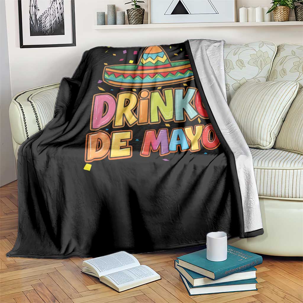Funny Cinco De Mayo Day Drinking Fiesta Party Throw Blanket Drinko De Mayo