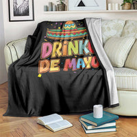 Funny Cinco De Mayo Day Drinking Fiesta Party Throw Blanket Drinko De Mayo