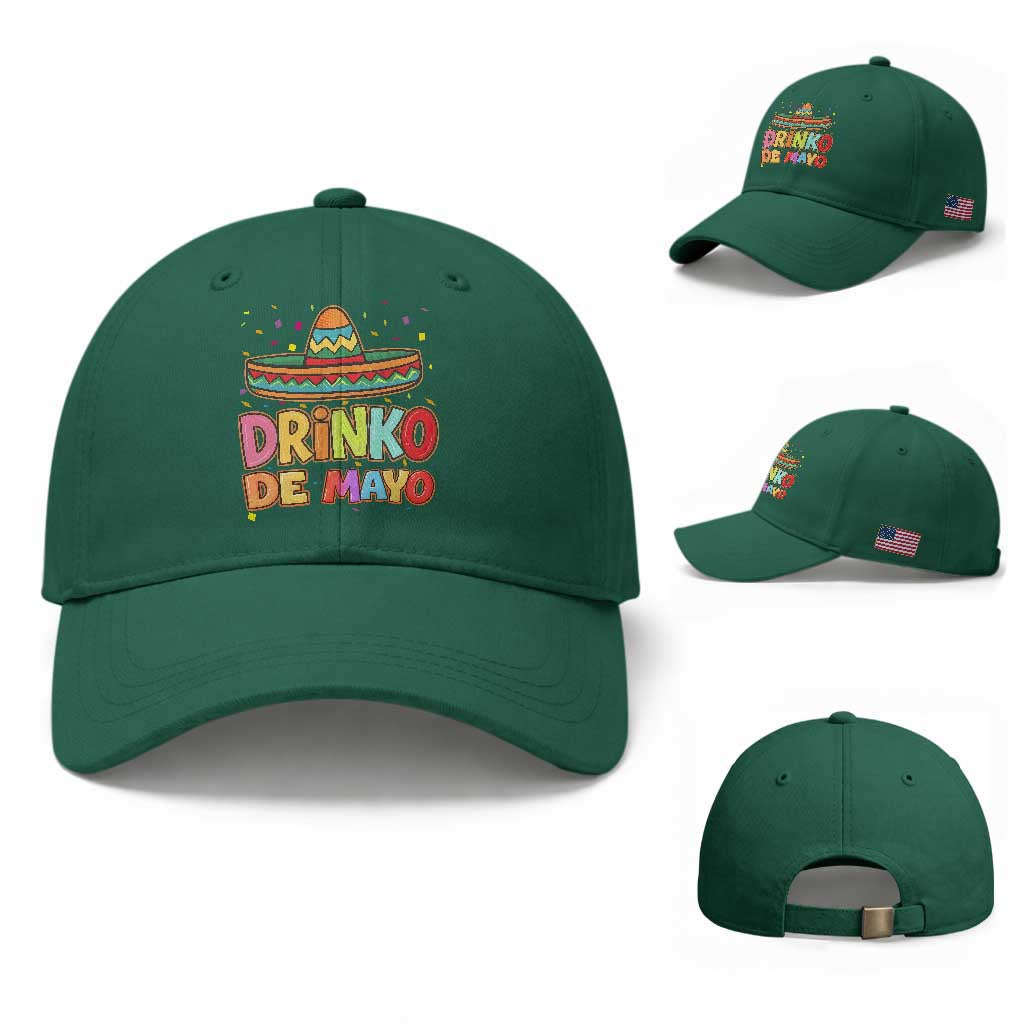 Funny Cinco De Mayo Day Drinking Fiesta Party Baseball Cap Drinko De Mayo
