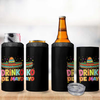 Funny Cinco De Mayo Day Drinking Fiesta Party 4 in 1 Can Cooler Tumbler Drinko De Mayo