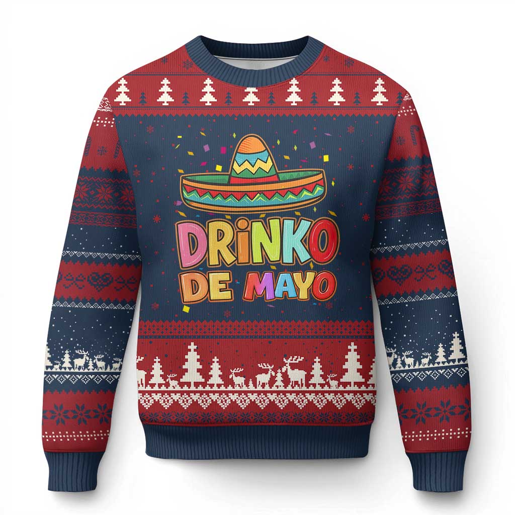 Funny Cinco De Mayo Day Drinking Fiesta Party Ugly Christmas Sweater Drinko De Mayo