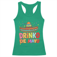 Funny Cinco De Mayo Day Drinking Fiesta Party Racerback Tank Top Drinko De Mayo