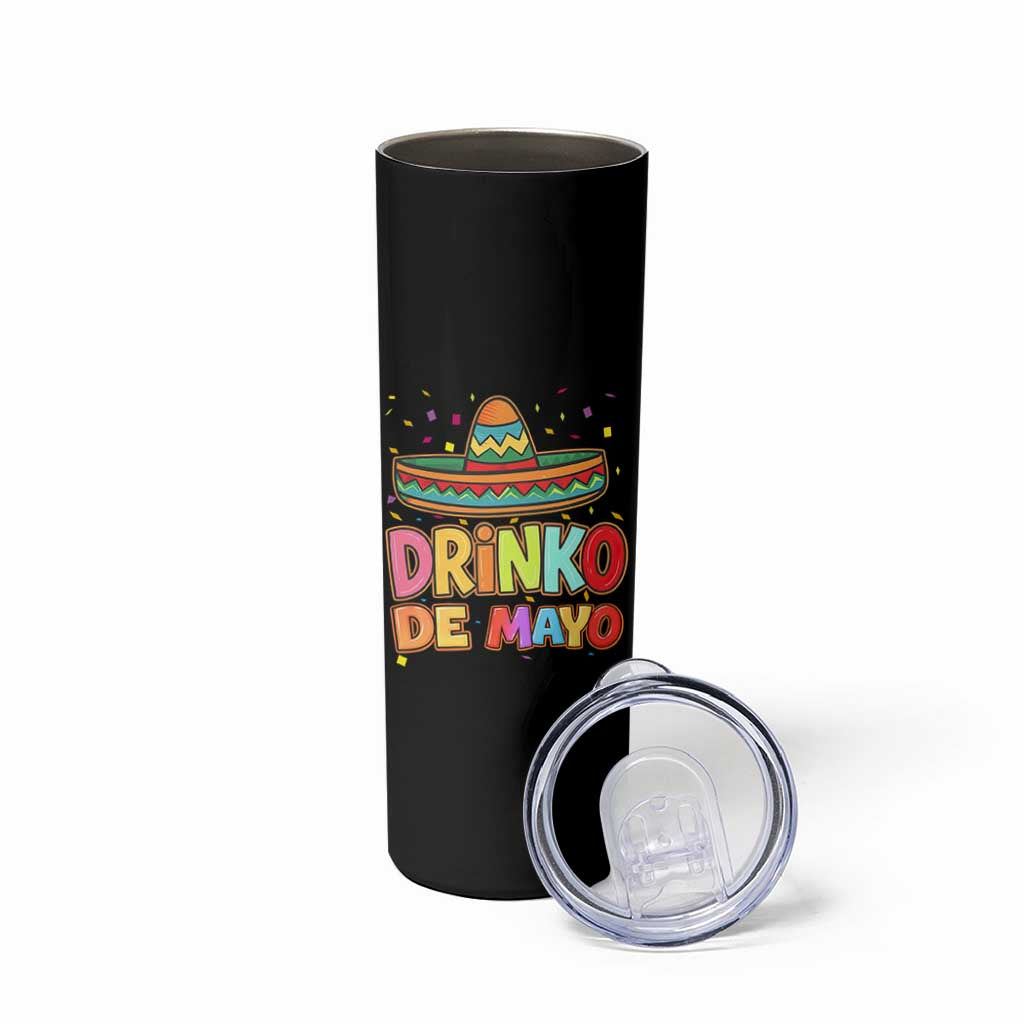 Funny Cinco De Mayo Day Drinking Fiesta Party Skinny Tumbler Drinko De Mayo