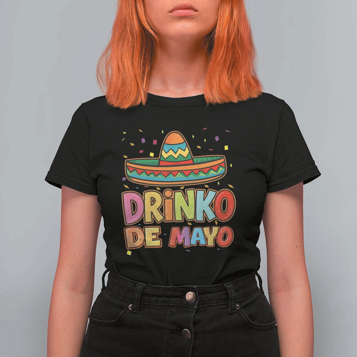 Funny Cinco De Mayo Day Drinking Fiesta Party T Shirt For Women Drinko De Mayo