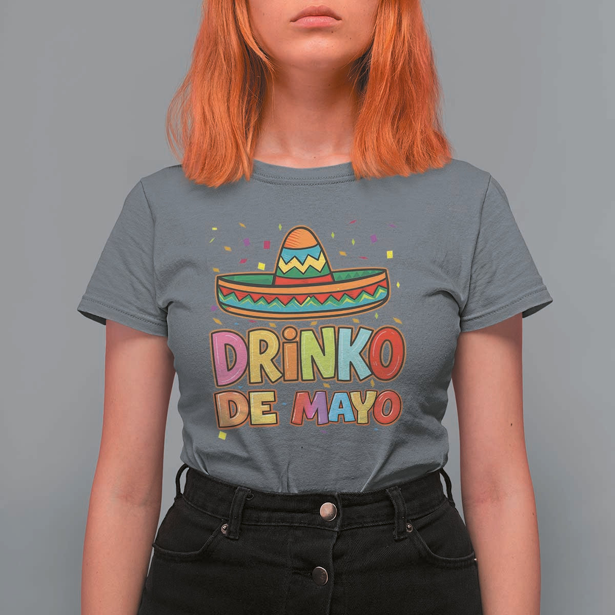 Funny Cinco De Mayo Day Drinking Fiesta Party T Shirt For Women Drinko De Mayo