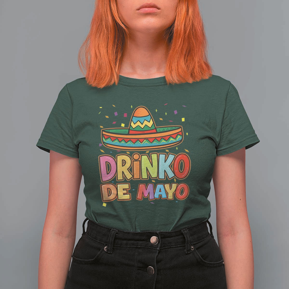 Funny Cinco De Mayo Day Drinking Fiesta Party T Shirt For Women Drinko De Mayo