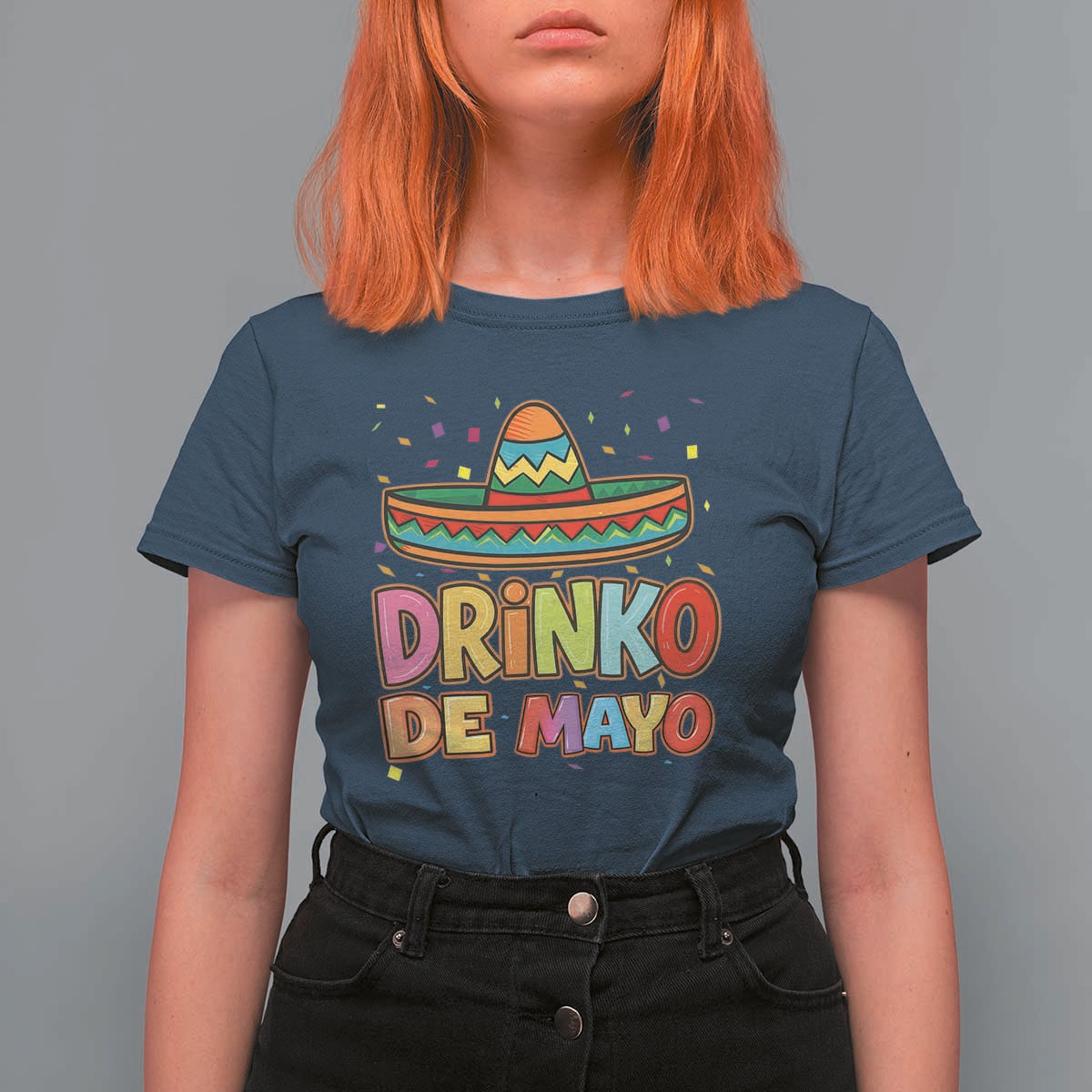 Funny Cinco De Mayo Day Drinking Fiesta Party T Shirt For Women Drinko De Mayo
