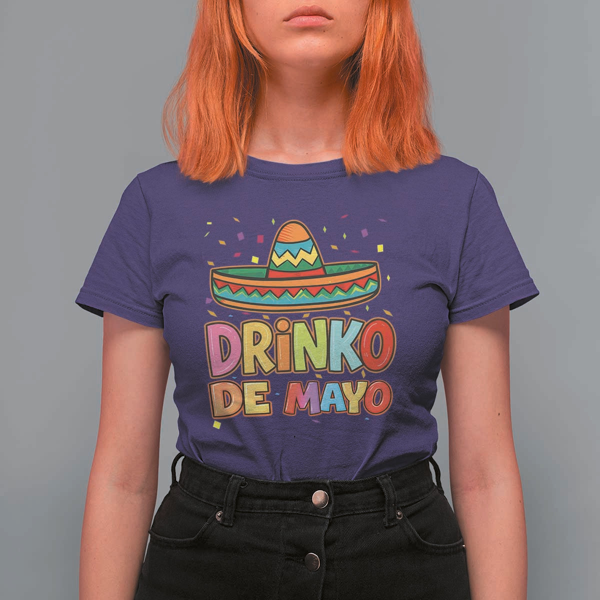 Funny Cinco De Mayo Day Drinking Fiesta Party T Shirt For Women Drinko De Mayo