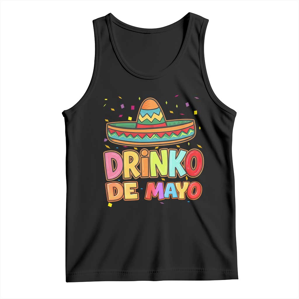 Funny Cinco De Mayo Day Drinking Fiesta Party Tank Top Drinko De Mayo