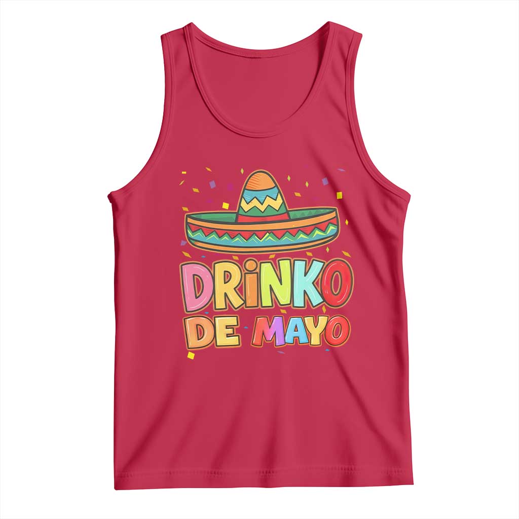 Funny Cinco De Mayo Day Drinking Fiesta Party Tank Top Drinko De Mayo