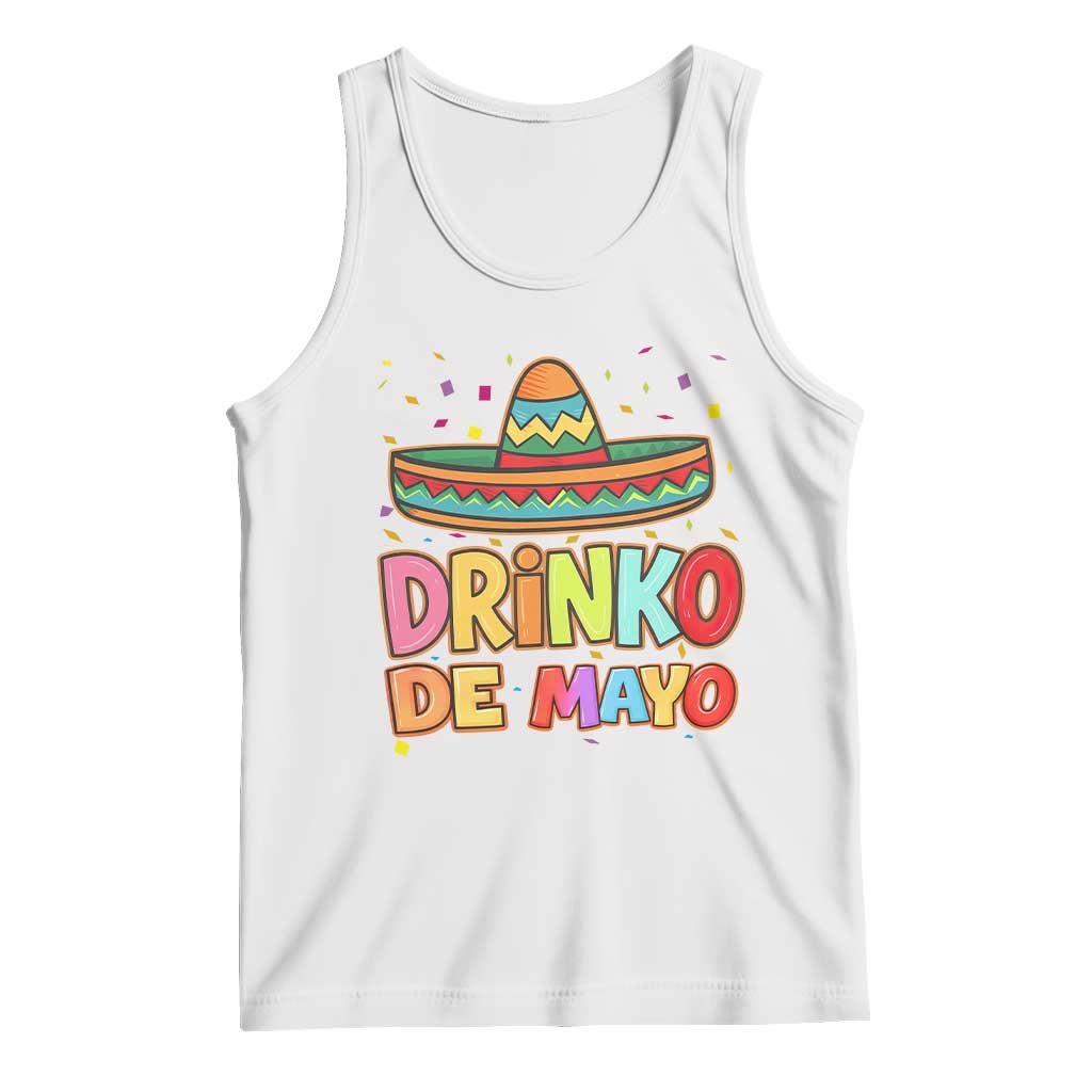 Funny Cinco De Mayo Day Drinking Fiesta Party Tank Top Drinko De Mayo