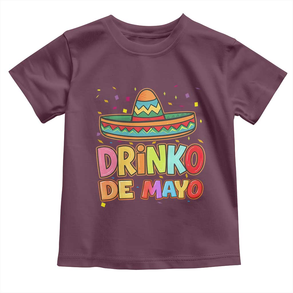 Funny Cinco De Mayo Day Drinking Fiesta Party Toddler T Shirt Drinko De Mayo