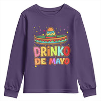 Funny Cinco De Mayo Day Drinking Fiesta Party Youth Sweatshirt Drinko De Mayo