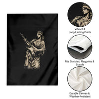 4th Of July Rock N Roll Garden Flag Funny Statue Of Liberty Playing Guitar