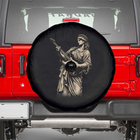 4th Of July Rock N Roll Spare Tire Cover Funny Statue Of Liberty Playing Guitar