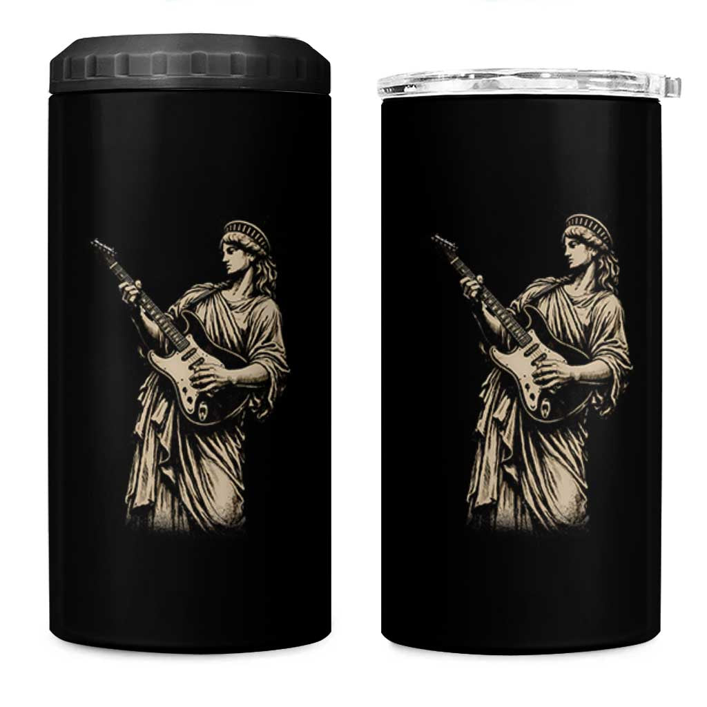 4th Of July Rock N Roll 4 in 1 Can Cooler Tumbler Funny Statue Of Liberty Playing Guitar