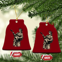 4th Of July Rock N Roll Ceramic Ornament Funny Statue Of Liberty Playing Guitar