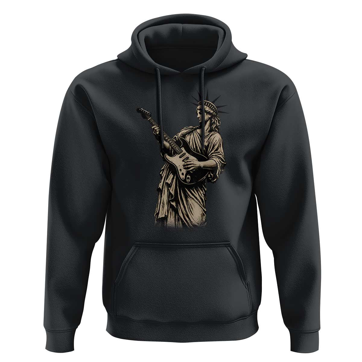 4th Of July Rock N Roll Hoodie Funny Statue Of Liberty Playing Guitar