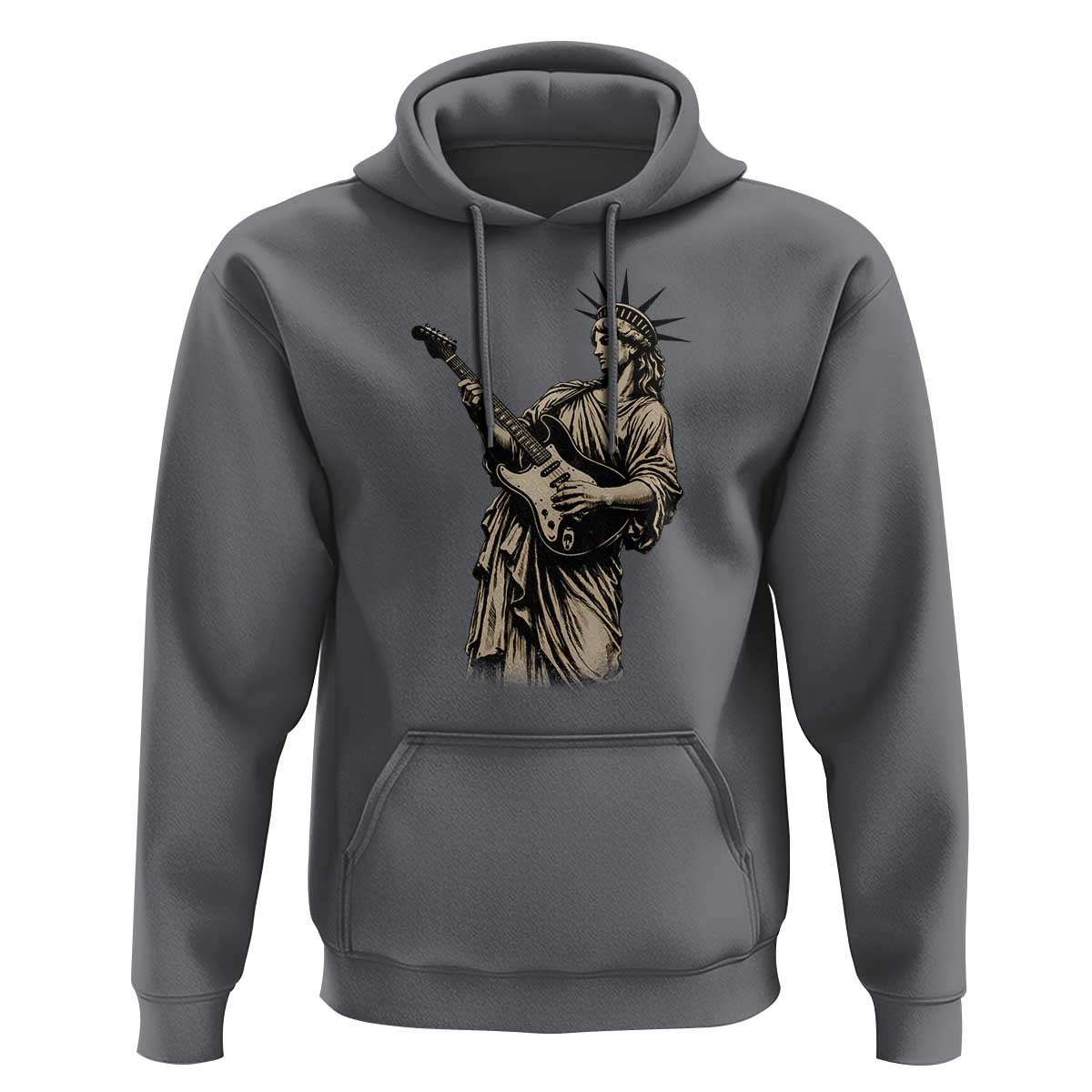 4th Of July Rock N Roll Hoodie Funny Statue Of Liberty Playing Guitar