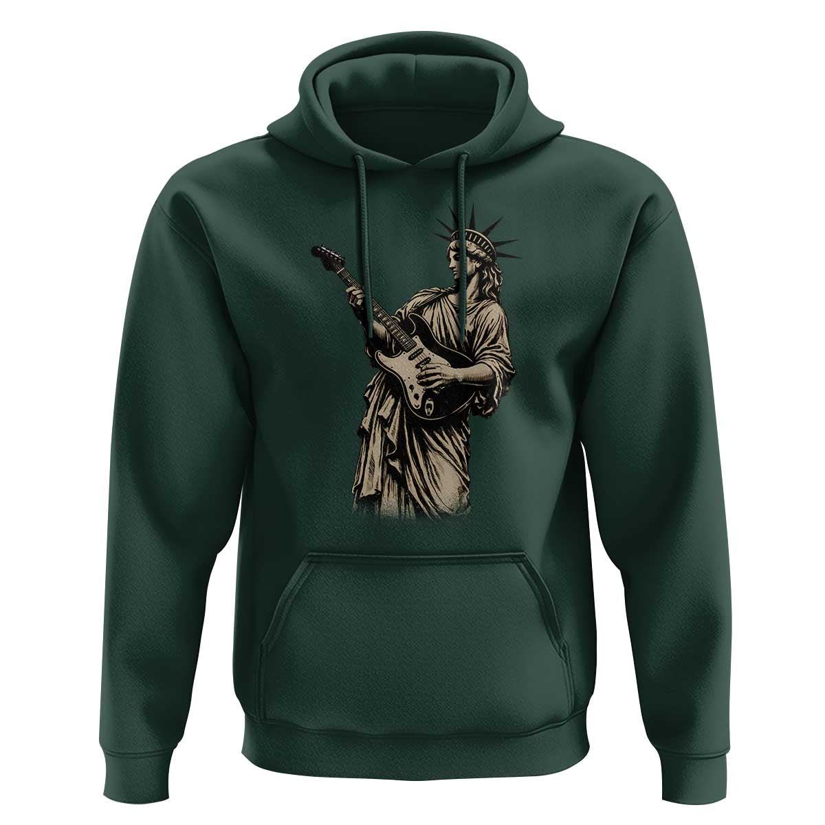 4th Of July Rock N Roll Hoodie Funny Statue Of Liberty Playing Guitar