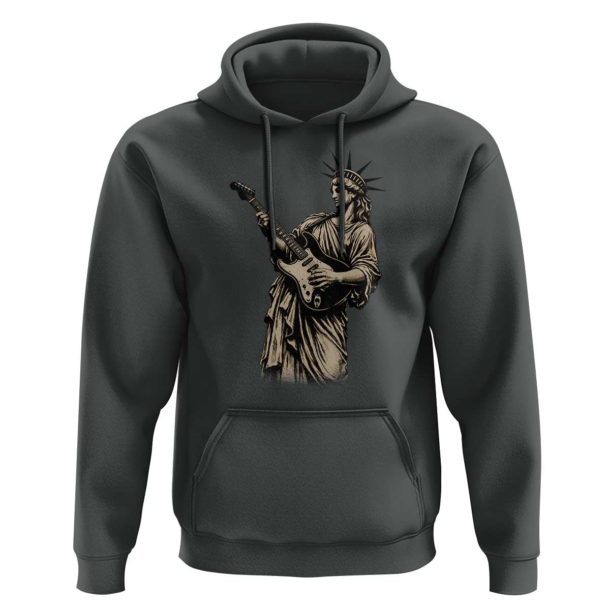 4th Of July Rock N Roll Hoodie Funny Statue Of Liberty Playing Guitar