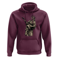 4th Of July Rock N Roll Hoodie Funny Statue Of Liberty Playing Guitar