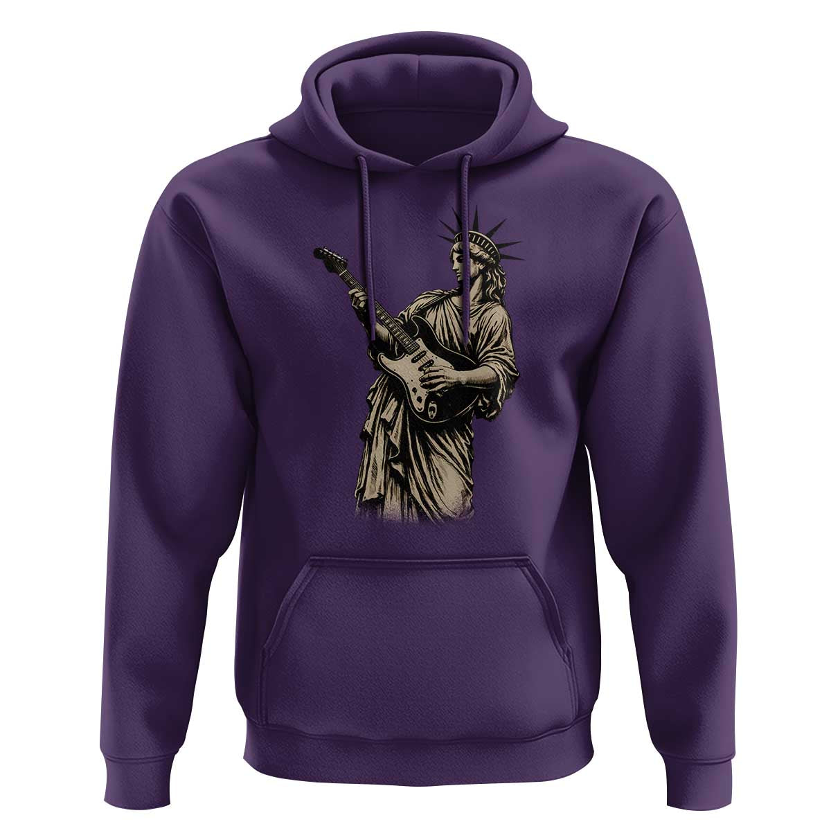 4th Of July Rock N Roll Hoodie Funny Statue Of Liberty Playing Guitar