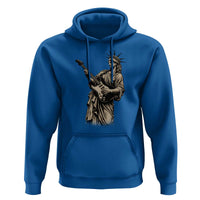 4th Of July Rock N Roll Hoodie Funny Statue Of Liberty Playing Guitar