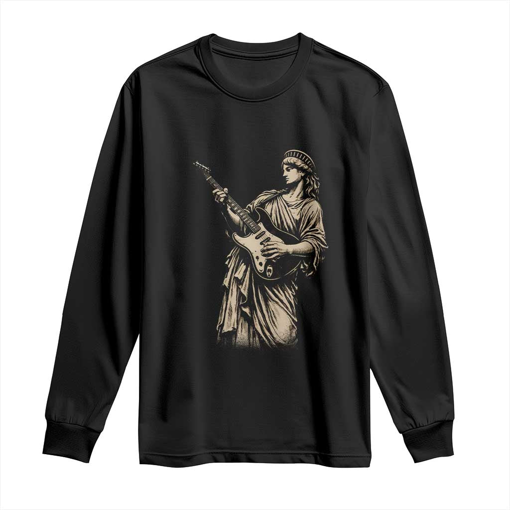 4th Of July Rock N Roll Long Sleeve Shirt Funny Statue Of Liberty Playing Guitar