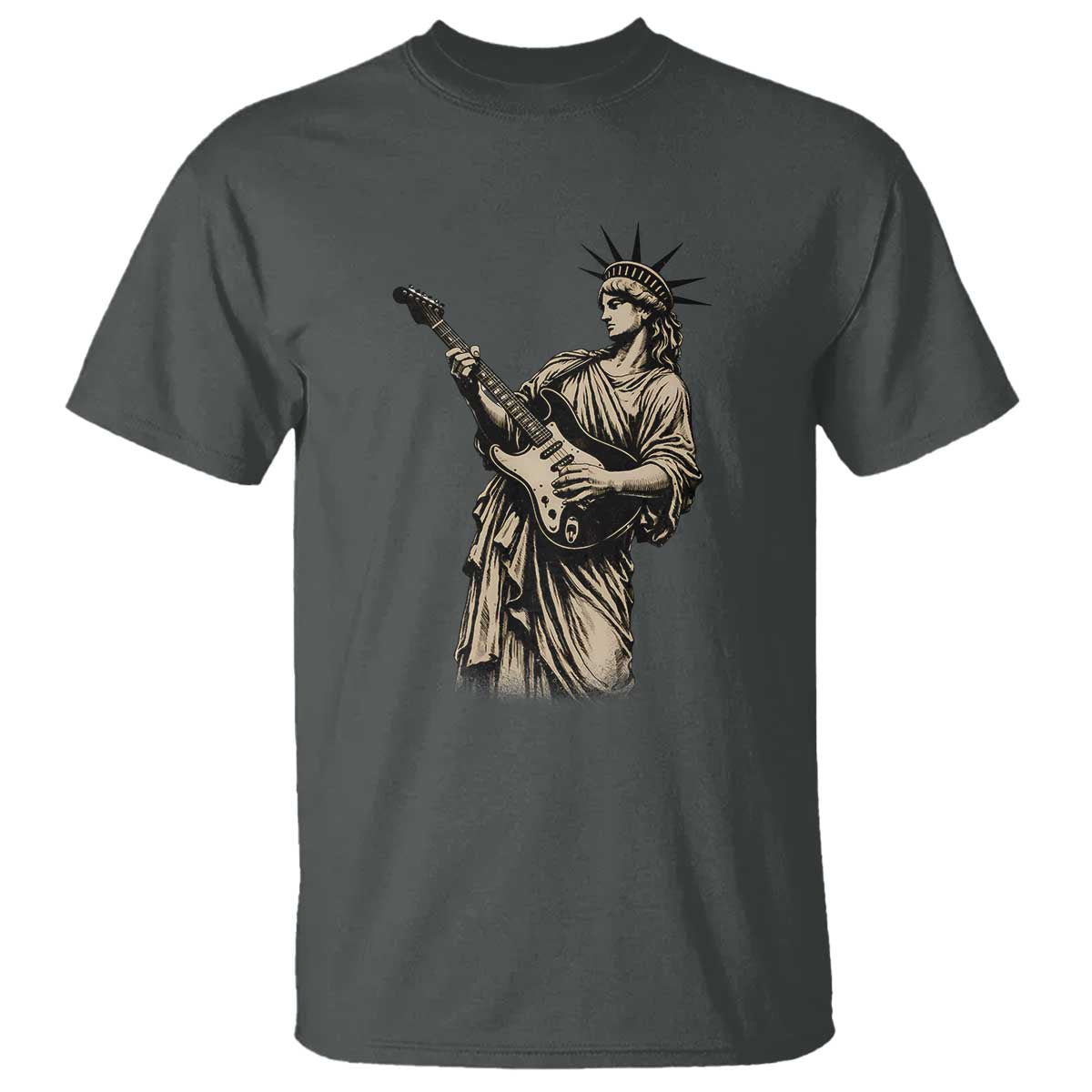 4th Of July Rock N Roll T Shirt Funny Statue Of Liberty Playing Guitar