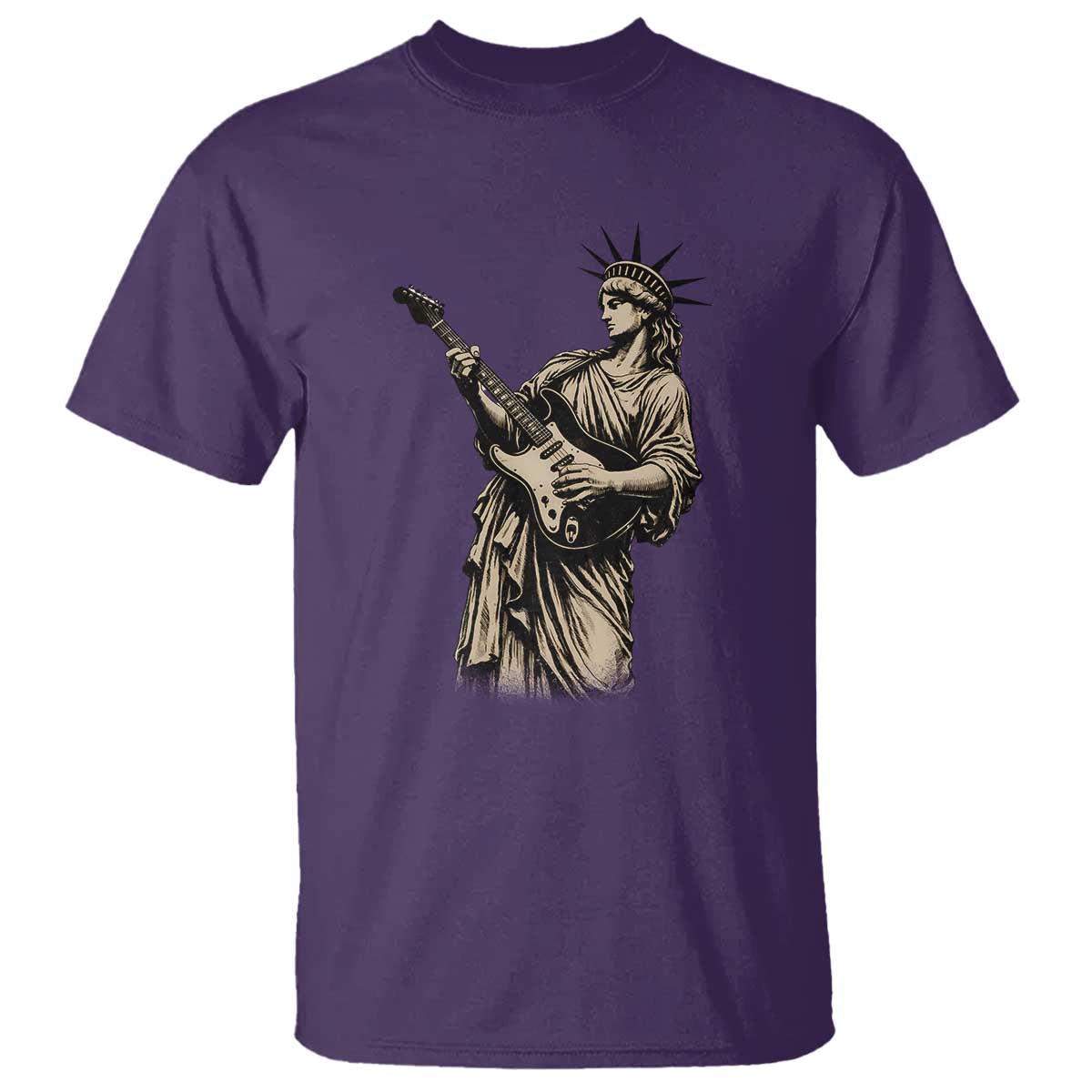 4th Of July Rock N Roll T Shirt Funny Statue Of Liberty Playing Guitar