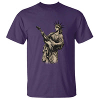 4th Of July Rock N Roll T Shirt Funny Statue Of Liberty Playing Guitar
