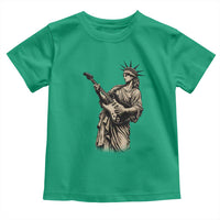 4th Of July Rock N Roll Toddler T Shirt Funny Statue Of Liberty Playing Guitar