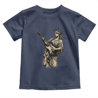 4th Of July Rock N Roll Toddler T Shirt Funny Statue Of Liberty Playing Guitar